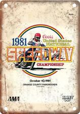1981 United States National Speedway Reproduction Metal Sign A1091 picture