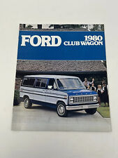 1980 Ford Club Wagons Vintage Van Truck Original Sales Brochure Good Condition picture