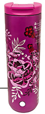 Starbucks Pink Floral Vacuum Insulated Stainless Steel Tumbler 16oz NEW USA picture