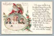 Huyler's Chocolates Advertising SANTA CLAUS Antique Christmas Postcard 1910s picture