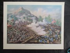 24 x 18  1960 Kurz & Allison Civil War Print - Battle of Kennesaw Mountain, 1864 picture