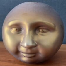 Rare Department 56 MAN IN THE MOON FROSTED MERCURY GLASS Votive Candle Holder picture