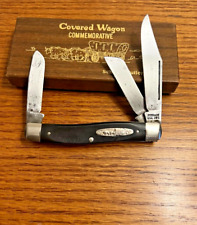 KNIVES VINTAGE SCHRADE USA CW-1 COVERED WAGON LIMITED EDITION POCKET KNIFE & BOX picture