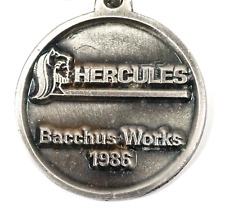 Vtg 1986 Hercules Powder Bacchus Works Key Chain Magna Utah Rocket F1 Race Car picture