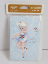 VINTAGE 60's 70's Ambassador Styles-A-Party Invitations Ballerina NOS picture