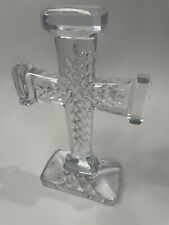 Royal limited 24% Lead Crystal Diamond Cut 10” x 6” Cross - Made In Slovenia New picture