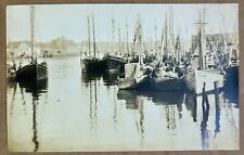 Old Schooner Sailboat. Rockport Massachusetts Real Photo Postcard. RPPC picture