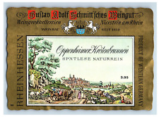 1960's-80's Oppenheimer Krotenbrunner German Wine Label S72E picture