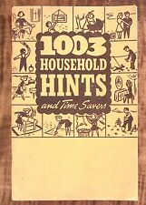 1941 1003 HOUSEHOLD HINTS AND TIME SAVERS 64 PAGES EXC VINTAGE BOOKLET Z4029 picture