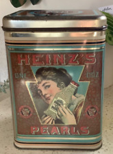 Vintage HEINZ'S PEARLS, Square Tin by Cheinco picture