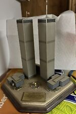 Danbury Mint Twin Towers 911 Commemorative World Trade Center Statue Figurine picture