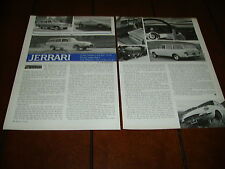 FERRARI 12 CYLINDER POWERED JEEP WAGONEER ORIGINAL 1972 ARTICLE picture