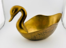 Vintage Brass Swan Planter 6