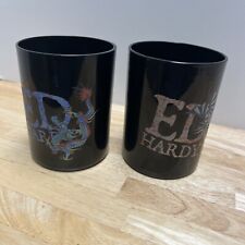 Vintage Ed Hardy Christian Audigier Black w/Dragons Drinking/Bar Glasses Set 2 picture