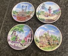 RARE ~ 1950s Disneyland Mini Souvenir Plate Set Main St. Fantasyland Mark Twain picture