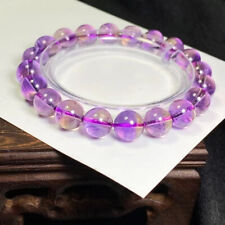 9.8mm Natural Ametrine Purple Yellow Crystal Round Beads Bracelet AAAAA picture