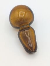 Vintage Amber Glass Mid Century Modern Stopper picture