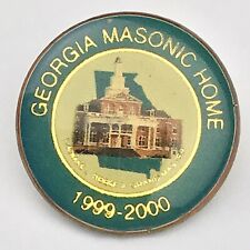 Georgia Masonic Home Pin Enamel Small Round Masons 1999-2000 picture