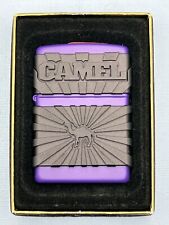 Vintage 2000 Camel Black Zip Guard Purple Matte Zippo Lighter NEW Rare picture