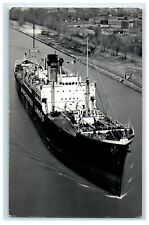 c1950's S.S Steamer Ship Manchester Liners Cargo England Canada Postcard picture