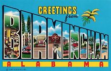 Greetings from Birmingham Alabama Large Letter Postcard E123 picture