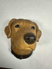 VTG BOSSONS  1968 Labrador Chalkware Wall Plaque Head, 4” England picture