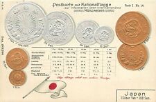 Postcard C-1905 Japan Coin numismatic Flag Exchange rate undivided TP24-3120 picture