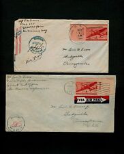 TWO Marine Fighter Attack Squadron VMF 225 Covers - 11/17/44 and 11/23/43 NICE picture