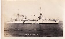 Original Pre-WWII Photo US Navy USS MEMPHIS CRUISER 1930 Warship 161 picture