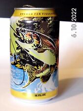 Bush Rainbow Trout 12 oz. Beer Can Empty Top Opened Aug 2022 picture
