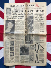 1959 Newspaper Mike Hawthorn Crash Preston By-Pass Newcastle FC New Peers picture