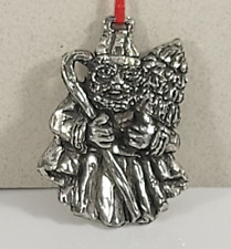 Vintage 1992 RETIRED Sheridan Fine  Pewter Handcrafted Santa Claus Tree Candy picture