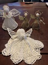 Vintage Lot Of 4 Ornaments Decorations Angels picture