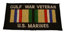 USMC MARINE CORPS GULF WAR VETERAN W/ SERVICE RIBBON PATCH DESERT STORM SHIELD picture