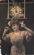 RPPC, Happy New Year, German Card, ca 1909 picture