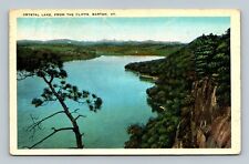 Crystal lake from the cliffs Barton Vermont postcard picture