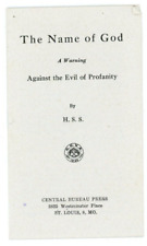 1945 The Name Of God Against Warning Evil & Profanity Booklet H.S.S. XTIAN picture