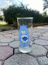 Vintage Care Bears Cartoon Grumpy Pizza Hut Drinking Cup Glass 1983 Collector picture