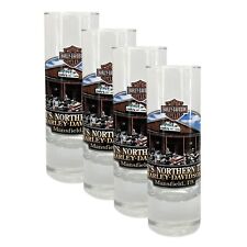 Harley-Davidson Shot Glass Set Cox’s Northern Tier Mansfield PA Set of 4 picture