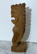 UNIQUE VINTAGE CARVED WOOD TRIBAL OCEANIC STATUE OF A STANDING MONSTER OR DEITY picture