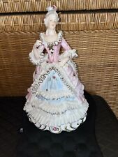 Vintage Napcoware Japan large 9” Porcelain Lace Victorian Figurine picture
