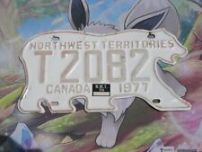 1977 -1978 North West Territories Bear License Plate NWT Canada T 2082 Polar picture
