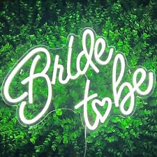 Bride to Be Neon Sign, White Led Neon Light Signs for Bridal Shower picture