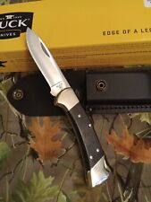 .New 2024 Buck Knives 112 Ranger NICKEL SILVER Drop Point Ebony Wood & 420hc picture