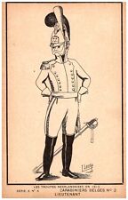 Belgian Caribinier Lieutenant Dutch Troops in 1815 Belgium 1910s Laudy Postcard picture