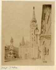 Hungary, Budapest, St. Mathias Vintage Albumen Print 17x2 Albumin Print picture