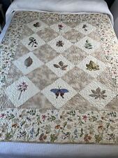 Longaberger Quilted Botanical Fields Throw or Wall Hanging Approximately 61x49 picture