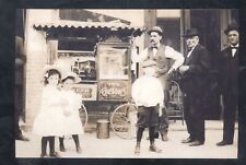 REAL PHOTO PENTWATER MICHIGAN DOWNTOWN POPCORN WAGON POSTCARD COPY picture