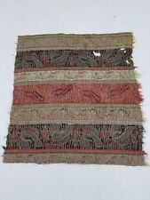 Antique Persian Hand Woven Stipe Shawl Fragment 70x67cms picture