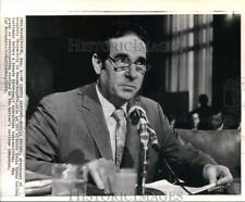 1969 Press Photo Brandeis University president Morris Abrams before Senate in DC picture